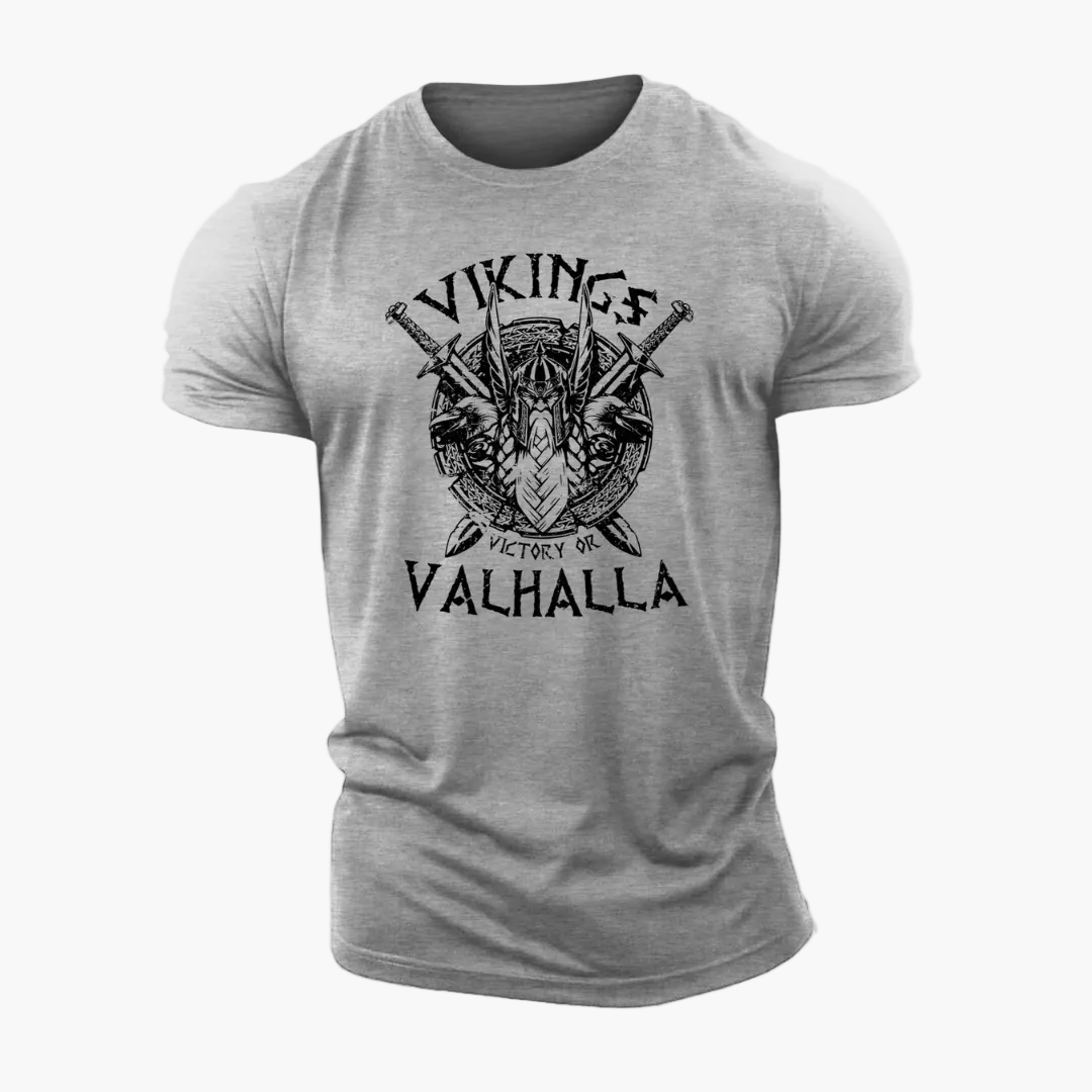 T-shirt Homme Viking Valhalla Style Nordique – Casual et Tendance