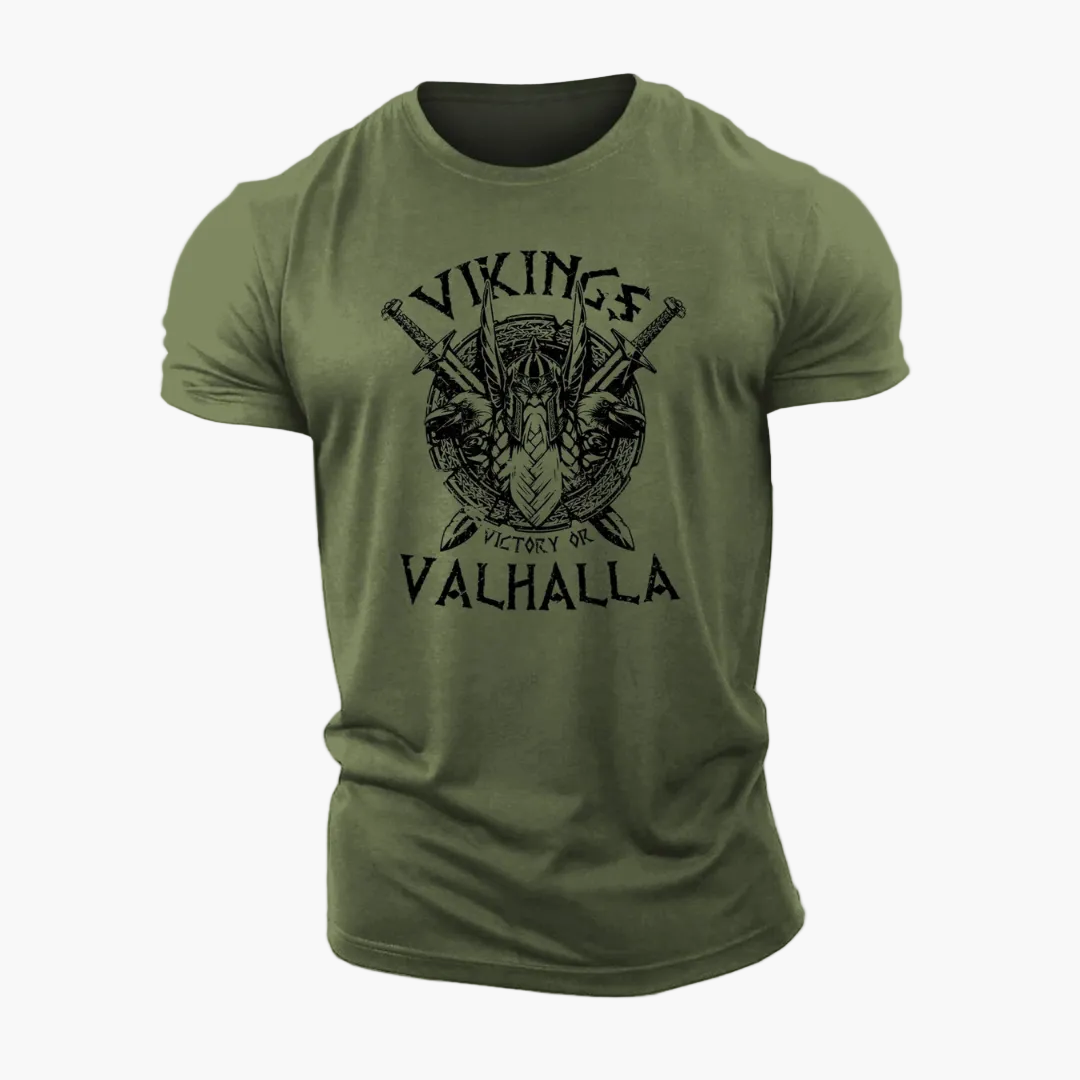 T-shirt Homme Viking Valhalla Style Nordique – Casual et Tendance