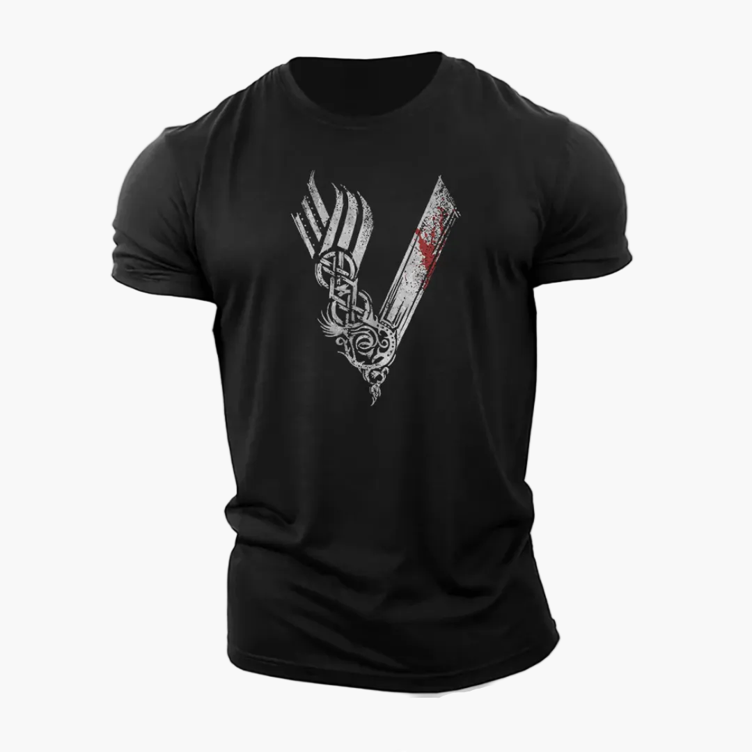 T-shirt Homme Style Viking Guerrier Motif 3D – Casual et Sport