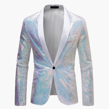 Chaqueta de noche elegante para hombre con lentejuelas para eventos y fiestas