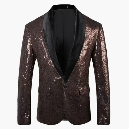 Chaqueta de noche elegante para hombre con lentejuelas para eventos y fiestas