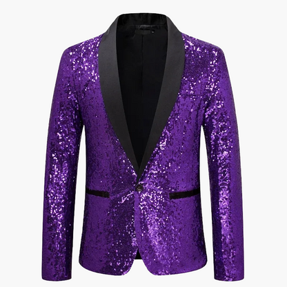 Chaqueta de noche elegante para hombre con lentejuelas para eventos y fiestas
