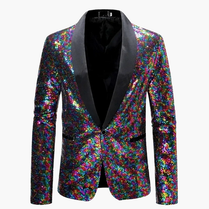 Chaqueta de noche elegante para hombre con lentejuelas para eventos y fiestas