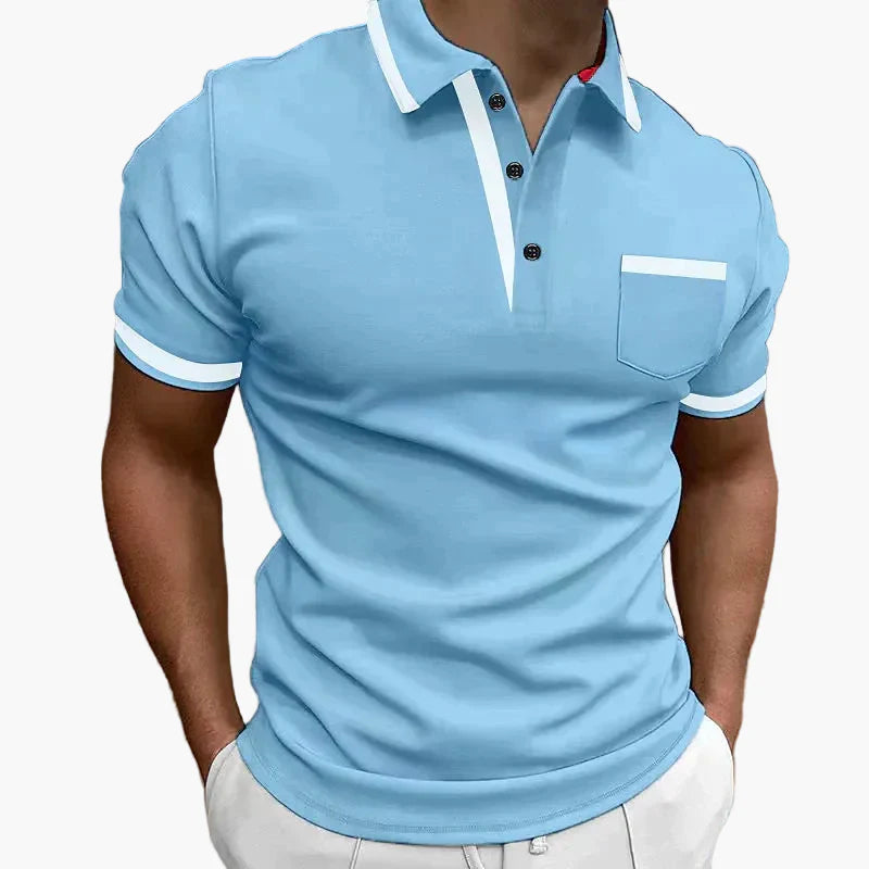 Polo til herre i urban chic stil med kontrasterende detaljer for en velstelt hverdagslook