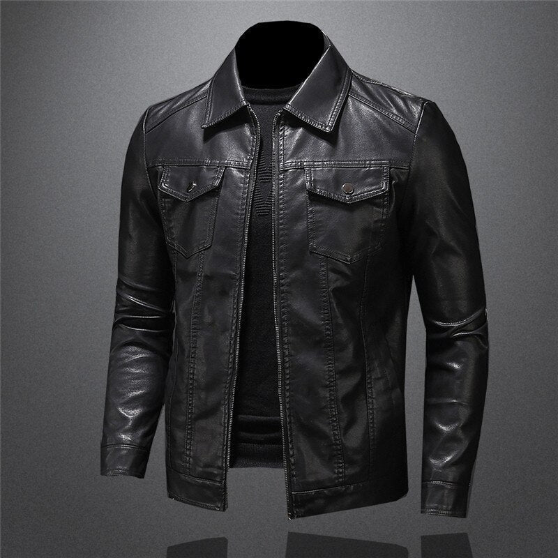 Men's Elegant Biker Style Jacket for All Occasions