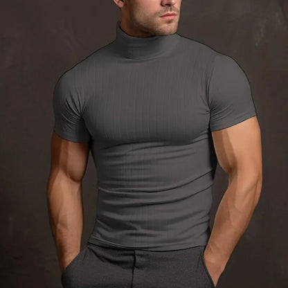 Damien - T-shirt Slim Fit avec Col Roulé